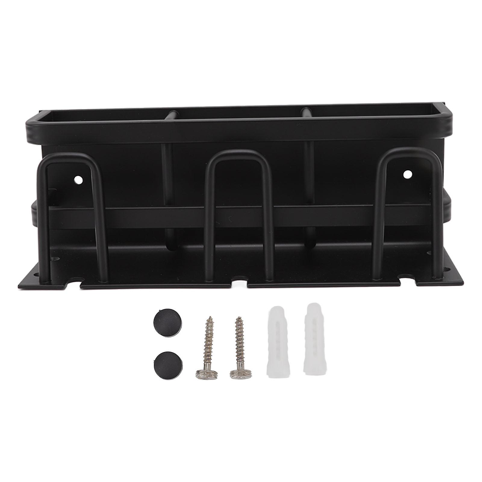 Space Aluminum Black Toothbrush Holder Rack, Rust-Proof Bathroom Storage