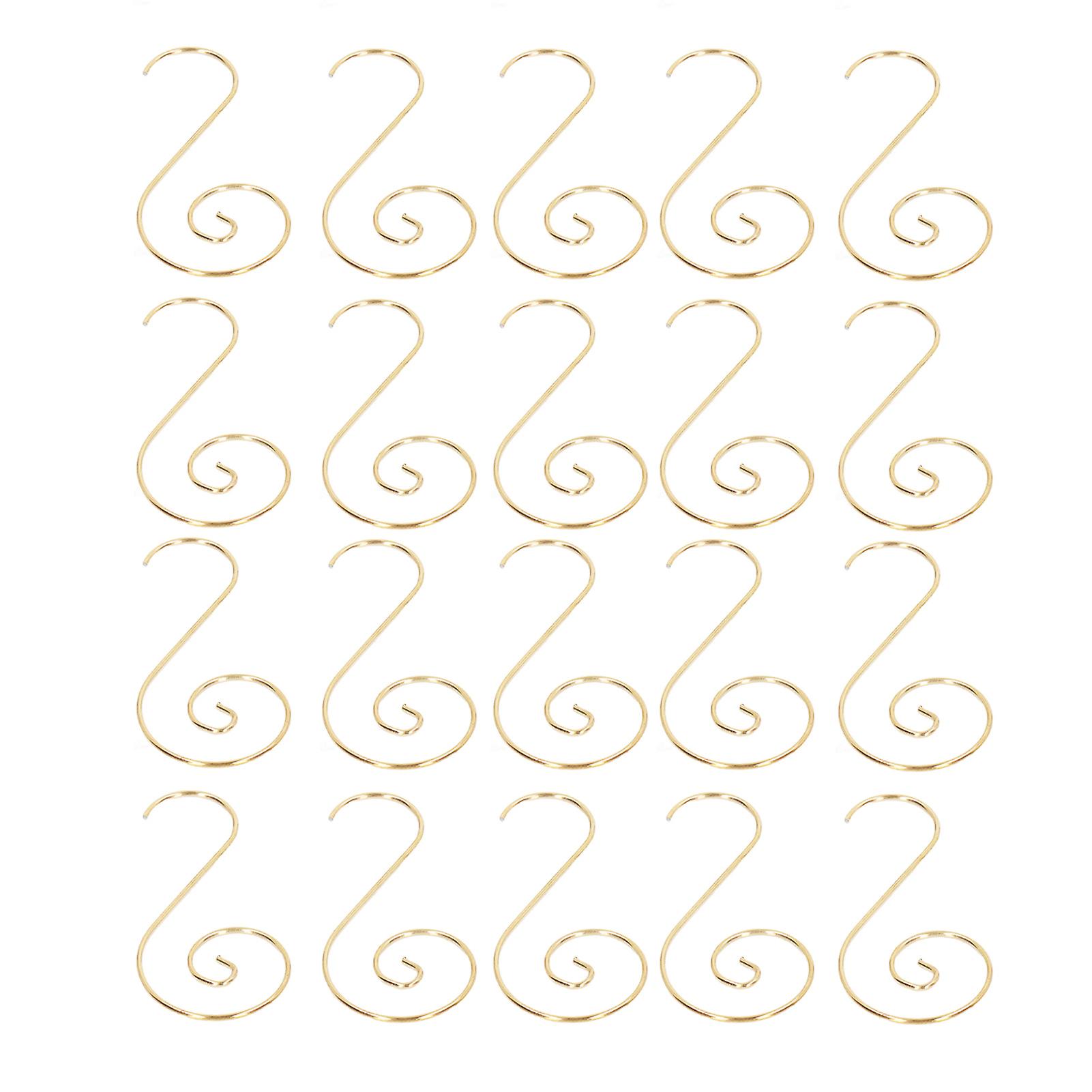 600Pcs Ornament S Hooks Set Stainless Steel No Rusting Decorative S Shaped Hooks for Christmas Gold