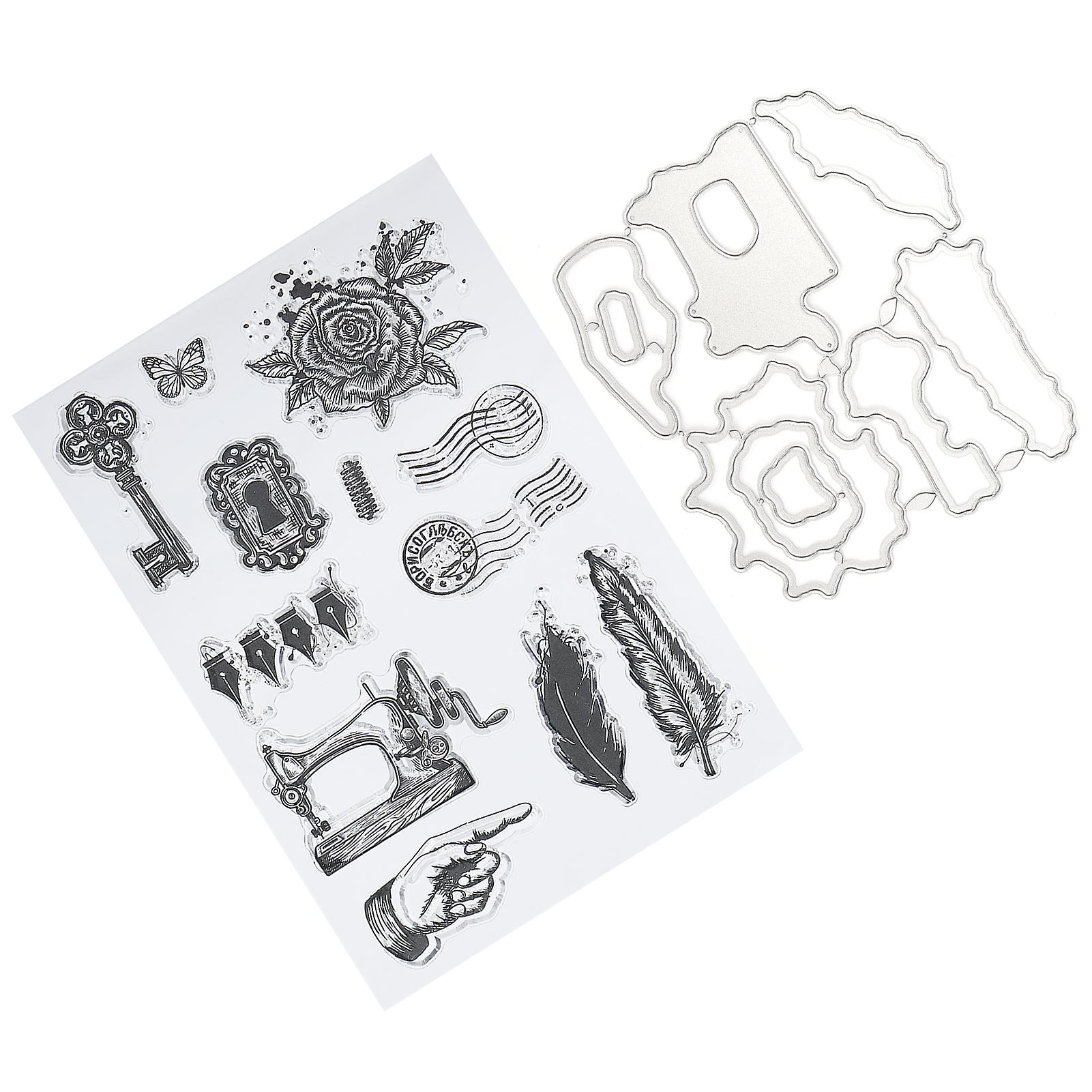 DIY Transparent Rectangle TPR Stamp 15.9x11.4cm for Scrapbooking