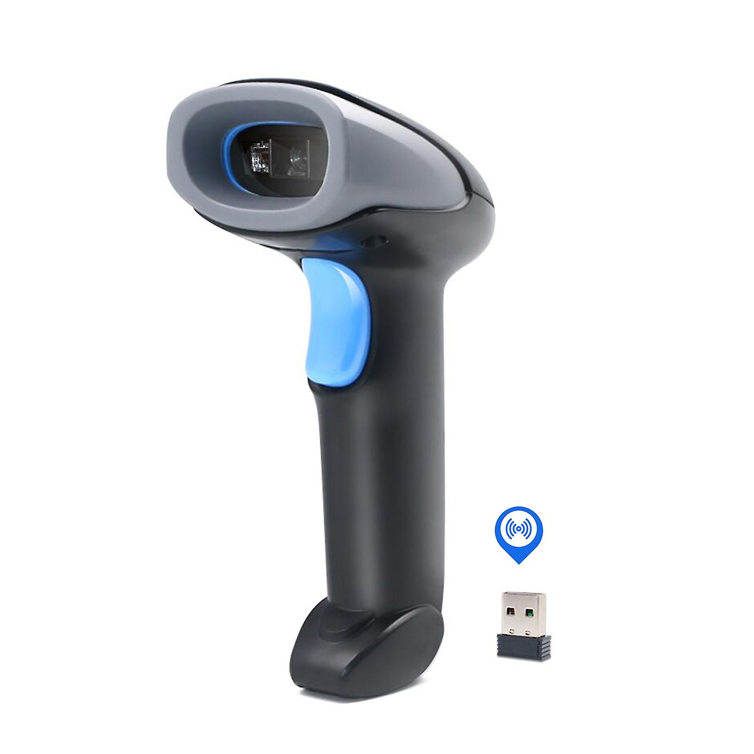 Scanner de codes-barres portable 1D/2D/QR, lecteur de codes-barres filaire 2,4 GHz sans fil et USB