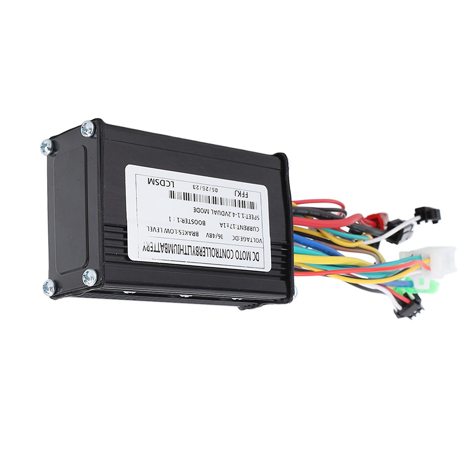 Qukaim 3 Mode Sine Wave Controller Electric Bike Scooter Motor Controller 36V 48V 17A, 3 Mode Sine Wave, for 250W-350W Motor