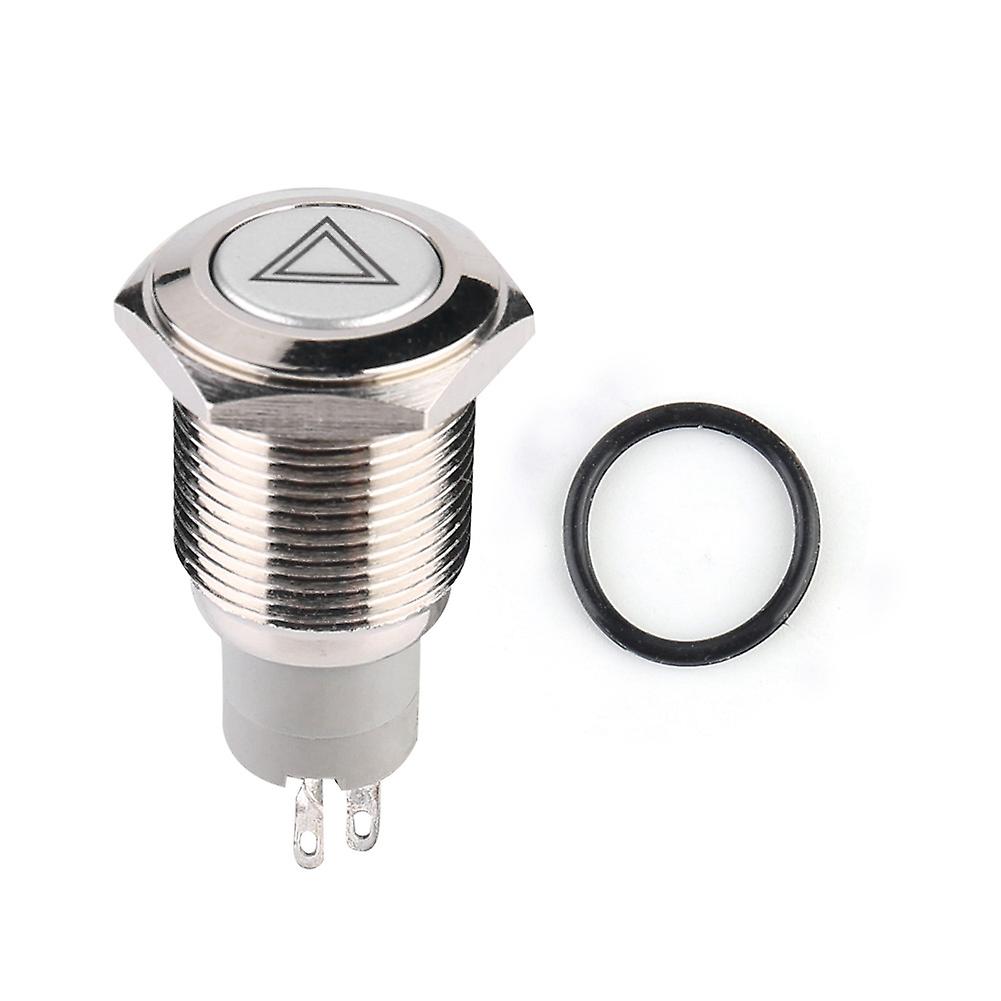 Car Warning Light Push Switch New 16mm Universal Red LED Car Emergency Hazard Warning Light Push Button On/Off Switch