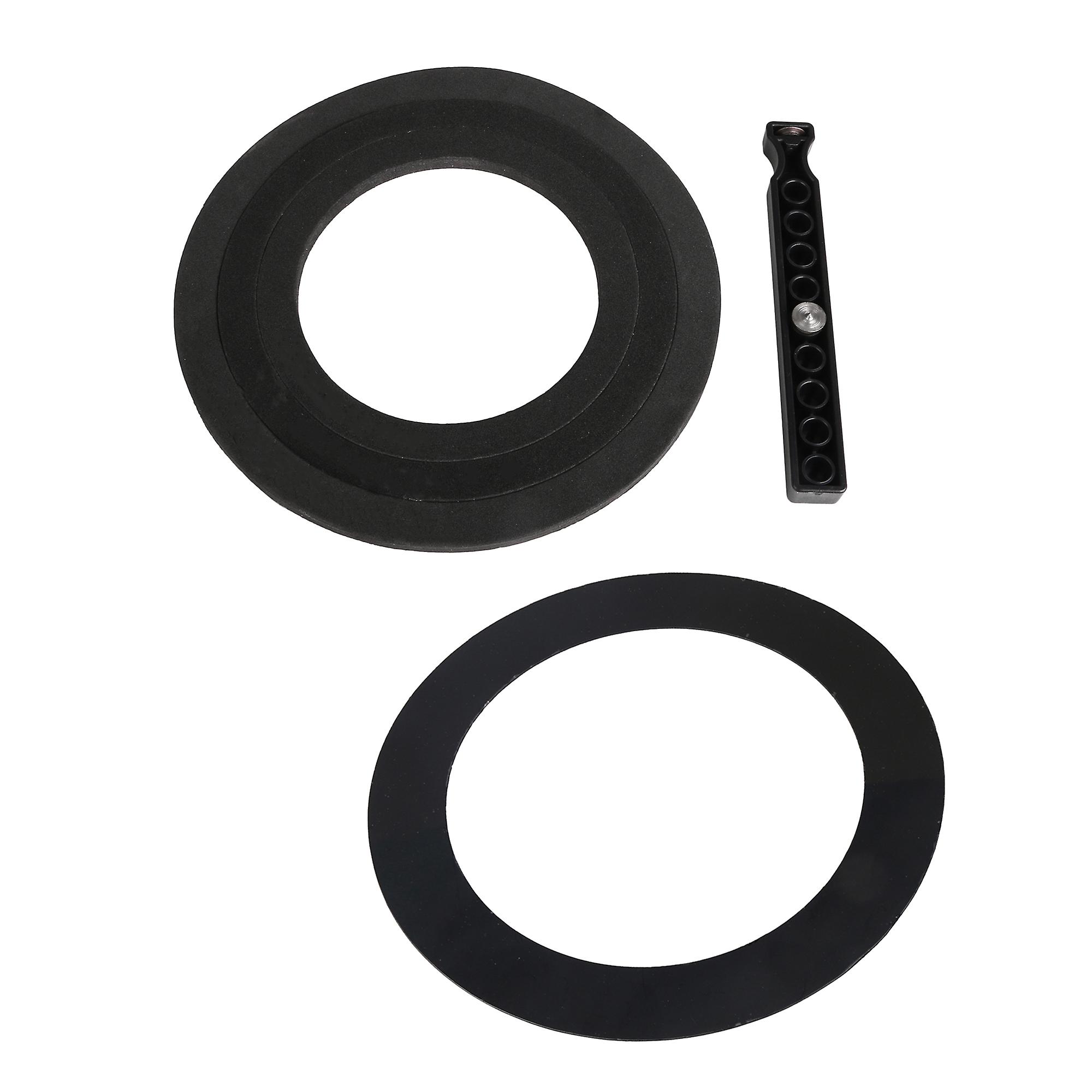 4Inch 5Inch 6Inch Bass Drum Head Port Hole Punch Kit w/ Conservation Ring Black