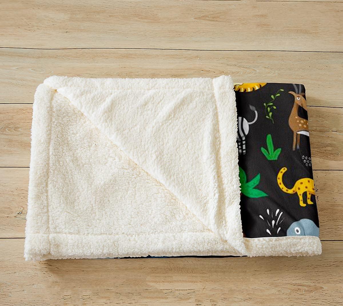 Couverture Enfant Léopard Douce - 100x150cm - Flanelle Polaire - Pour Canapé, Salon, Câlins - Idée Cadeau