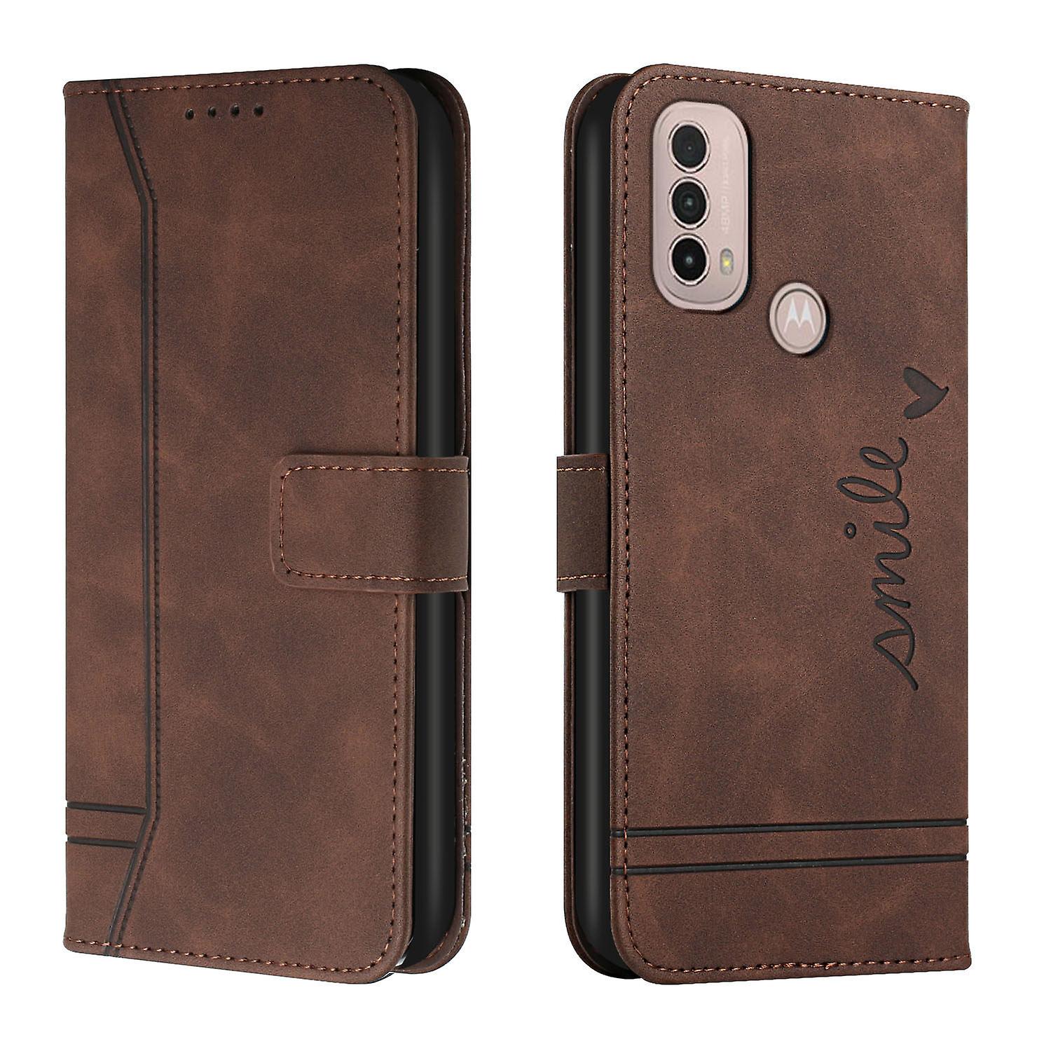 Leather Magnetic Closure Case with Flip Wallet Stand Function Cover for Moto E40