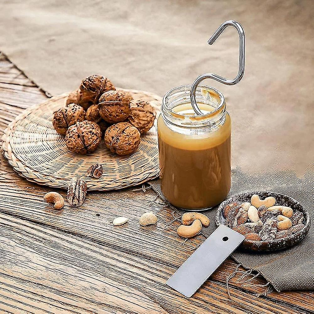 Edelstahl-Erdnussbutter-Rührer – Passt In Gläser Von 340–850 Ml, Mit Abstreifer