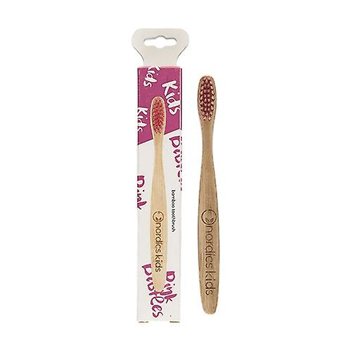 Children's Pink Bamboo Toothbrush 1 unit