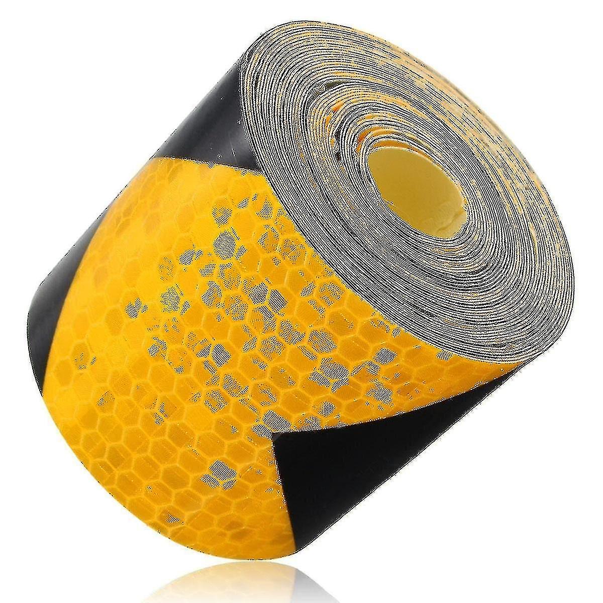 Pack 4m X 50mm Striped Safety Reflective Self-Adhesive Warning Tape Sticker Arrow Model