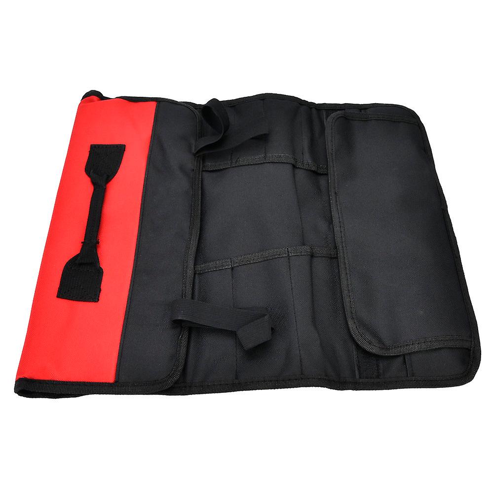 Multi-function Portable Oxford Cloth Hardware Hand Wrench Tool Storage Bag Organizer(Red)