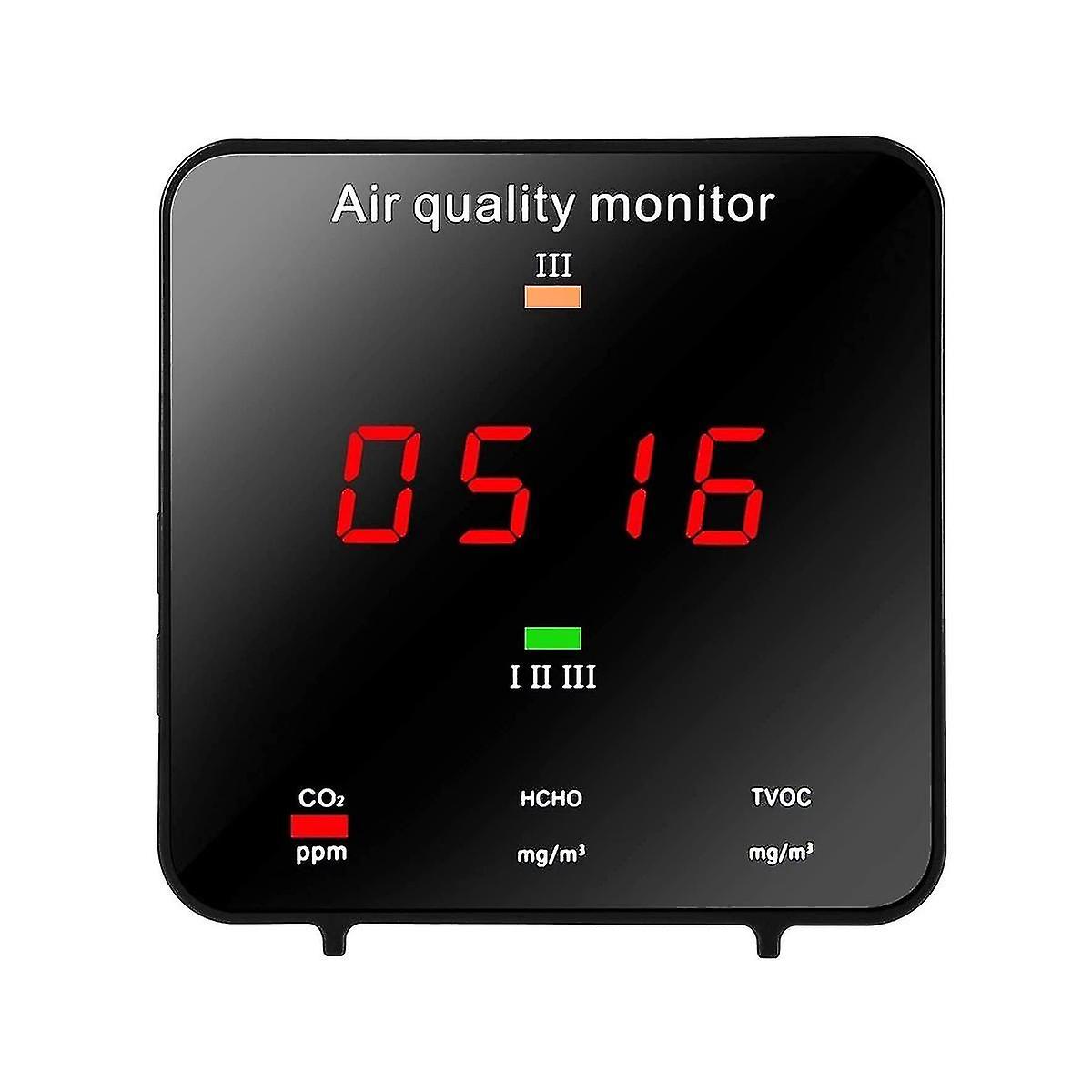 Air Monitoring, Indoor Air Quality Sensor Formaldehyde Tester Device Portable Detector For Carbon D