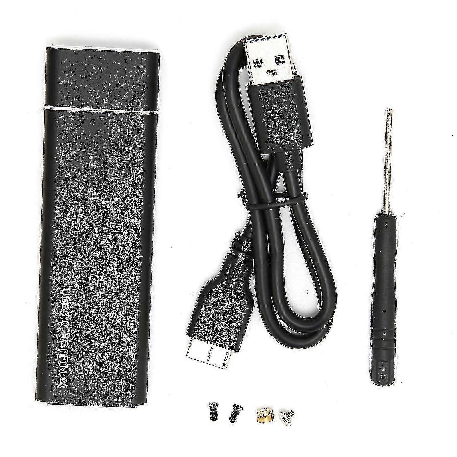 Hard Drive Enclosure M.2 NGFF to USB3.0 High Speed 5Gbps Portable Stable SSD Enclosure for Windows for OS XBlack (Not Inclube Hard Disk)