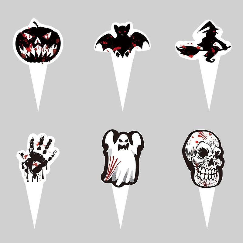 Halloweenske tortové dekorácie Tekvicový čarodejnícky košíček Topper Halloween Ghost Festival Zásoby Pavúk Netopier Krvavé ruky Okraj košíčka