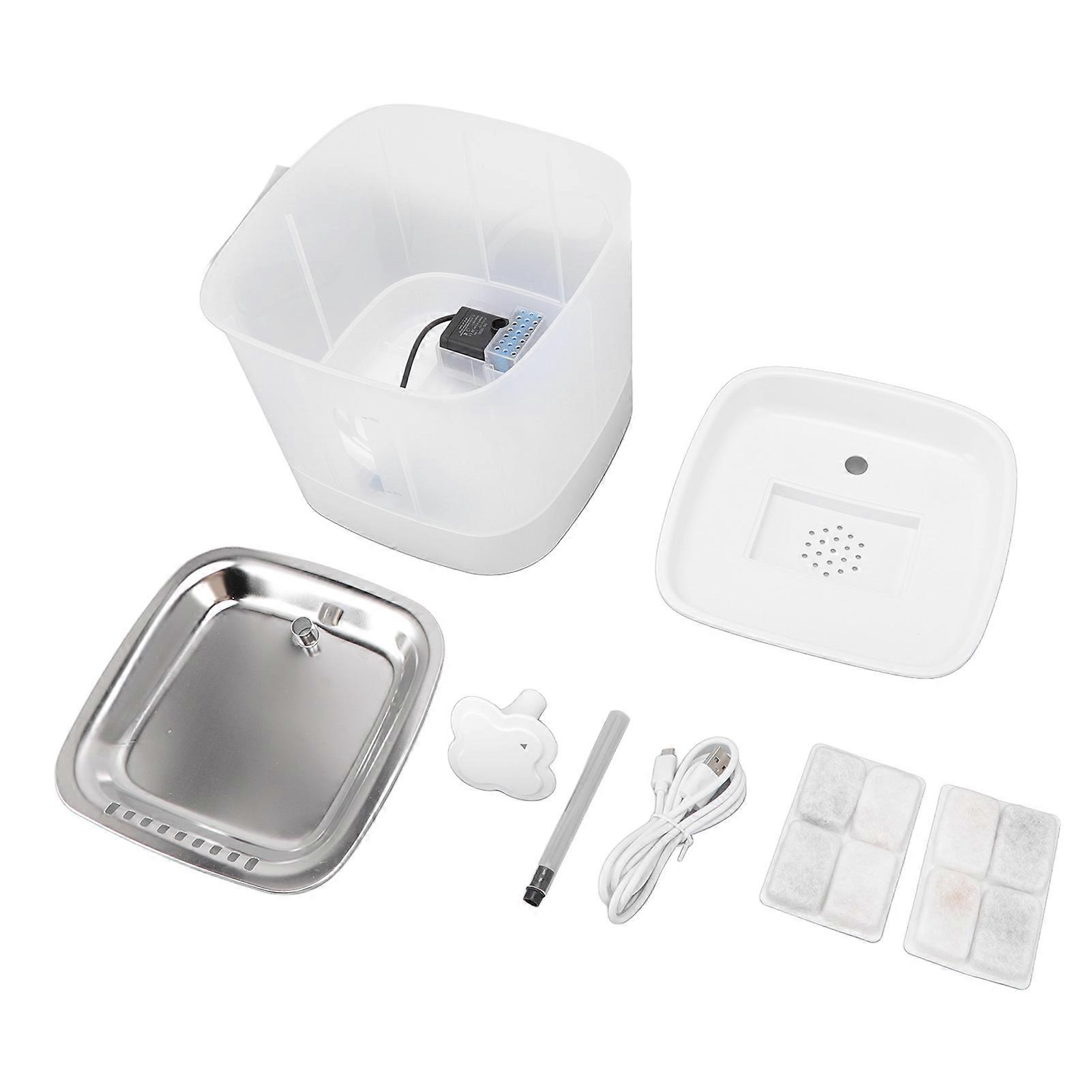 Pet Water Fountain 2 Modes Double Filtration Safe Automatic Cat Water Dispenser For Dog 2.5l