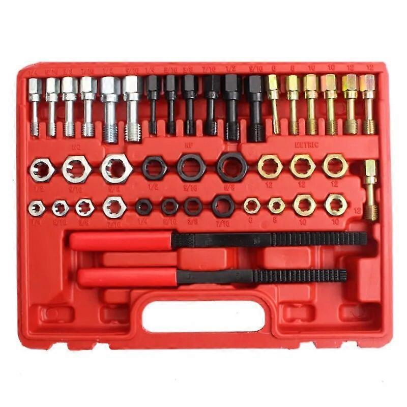 42pcs Re~Threading Tool Set Taps& Dies ~ Damaged Thread Repair Tool Thread Chaser Tool UNKU53310