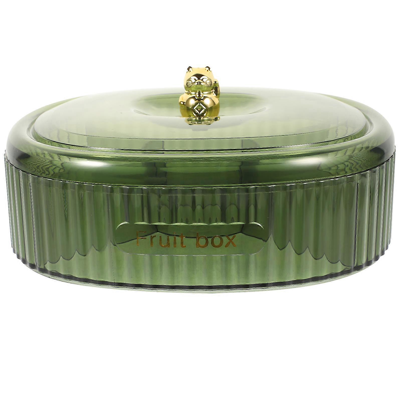 Household Dried Fruit Container Single Layer Candy Snack Transparent Box with Lid