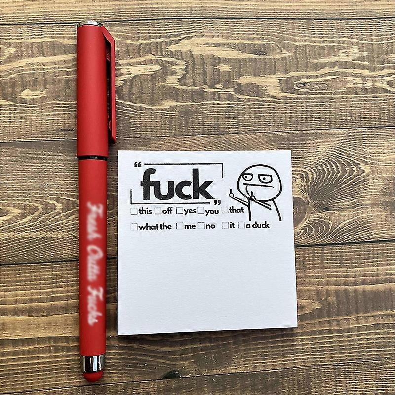 Funny Spoof Post-it Notes And Pens