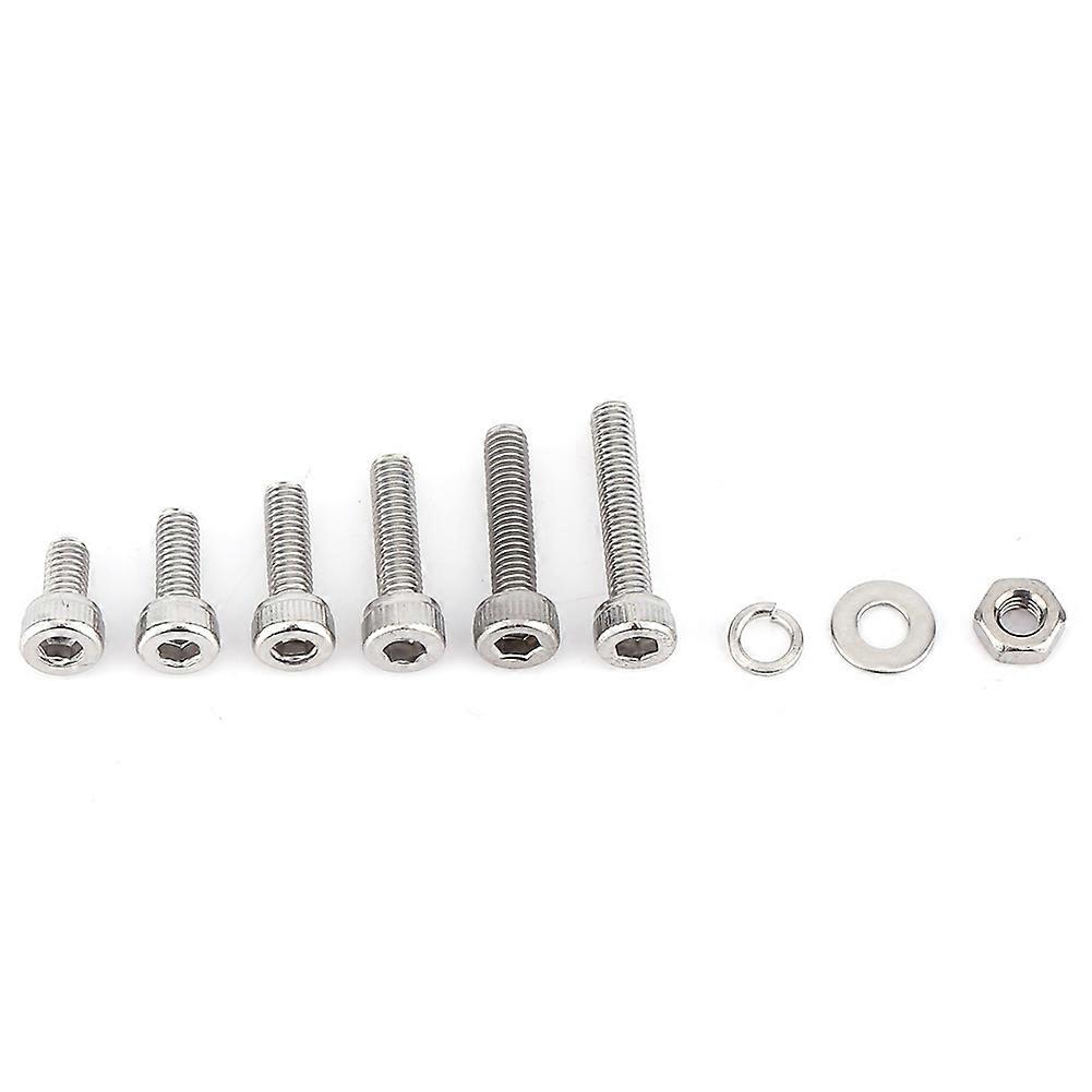 Stainless Steel Hex Socket Cap Head Screws With Hex Nut Washers Kit (m3x300pcs)