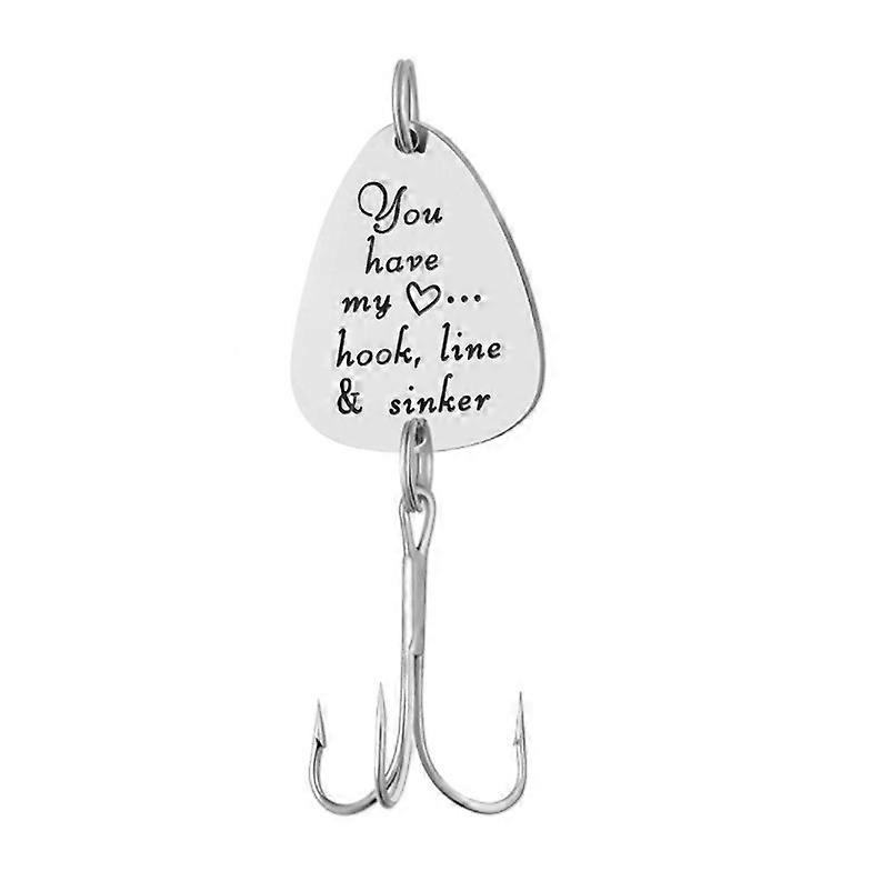 1 stk personlig fiske lokke krok gravert fiskekrok lokke fedre dag gave