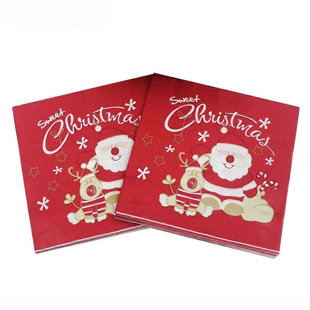 Christmas party supplies Christmas elk and Santa Claus disposable paper towels, Christmas and New Ye