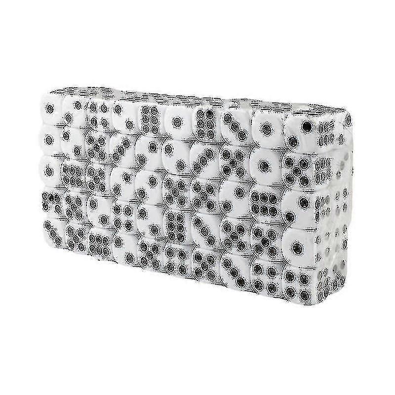 Six-sided Dice, 100 Pcs-white Tw