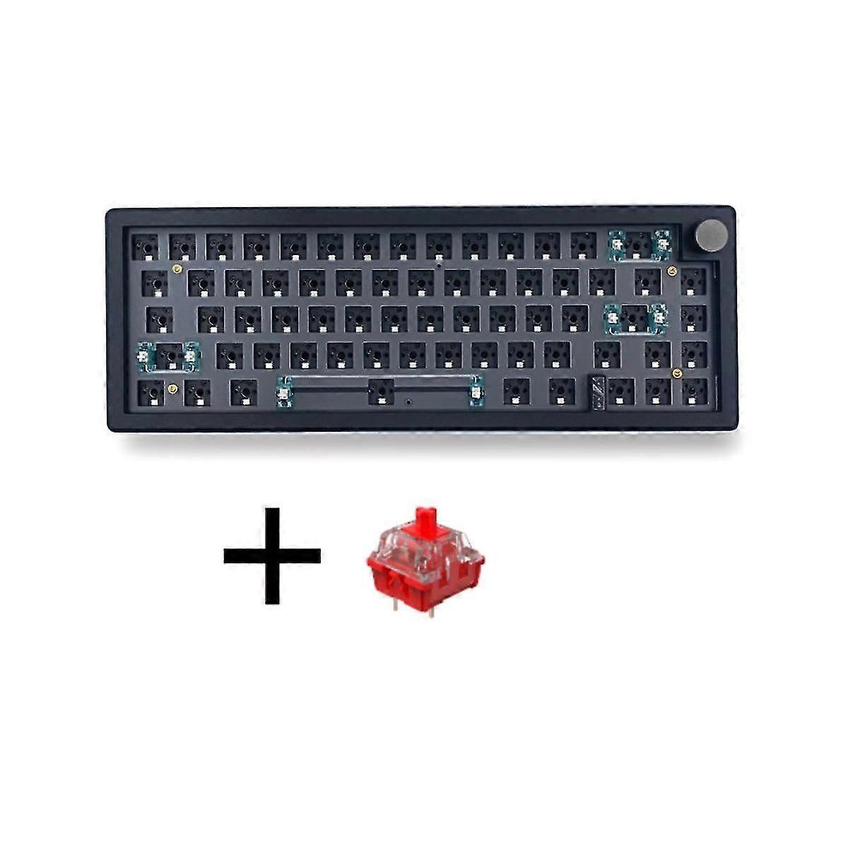 GMK67 Customized Mechanical Keyboard+Red Switch DIY Kit Hot Swappable RGB Backlight 3 Mode Mechanic