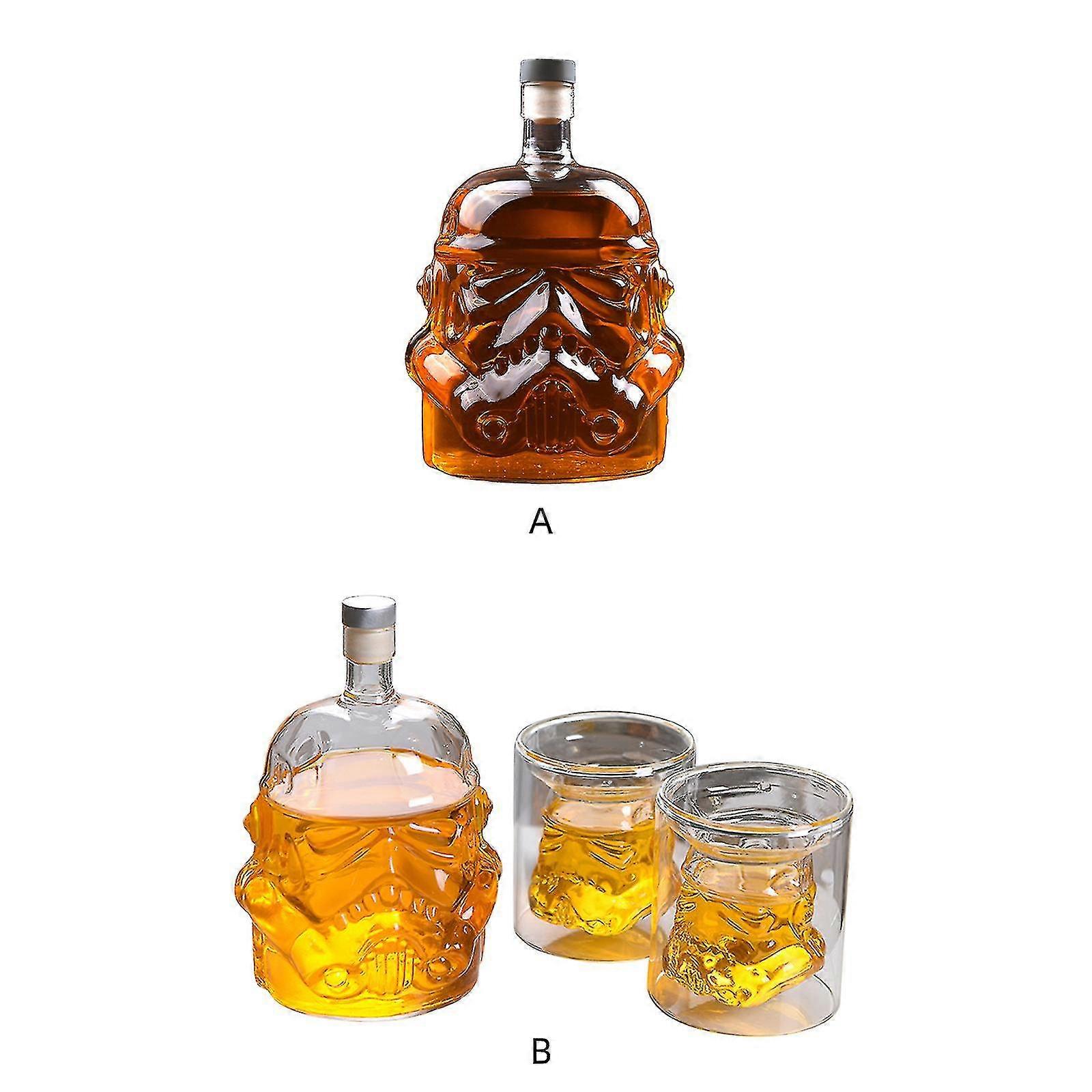 Stormtrooper Whiskey Decanter - Unique Glass Flask For Liquor, Scotch, Bourbon Or Wine - Personalized Gift