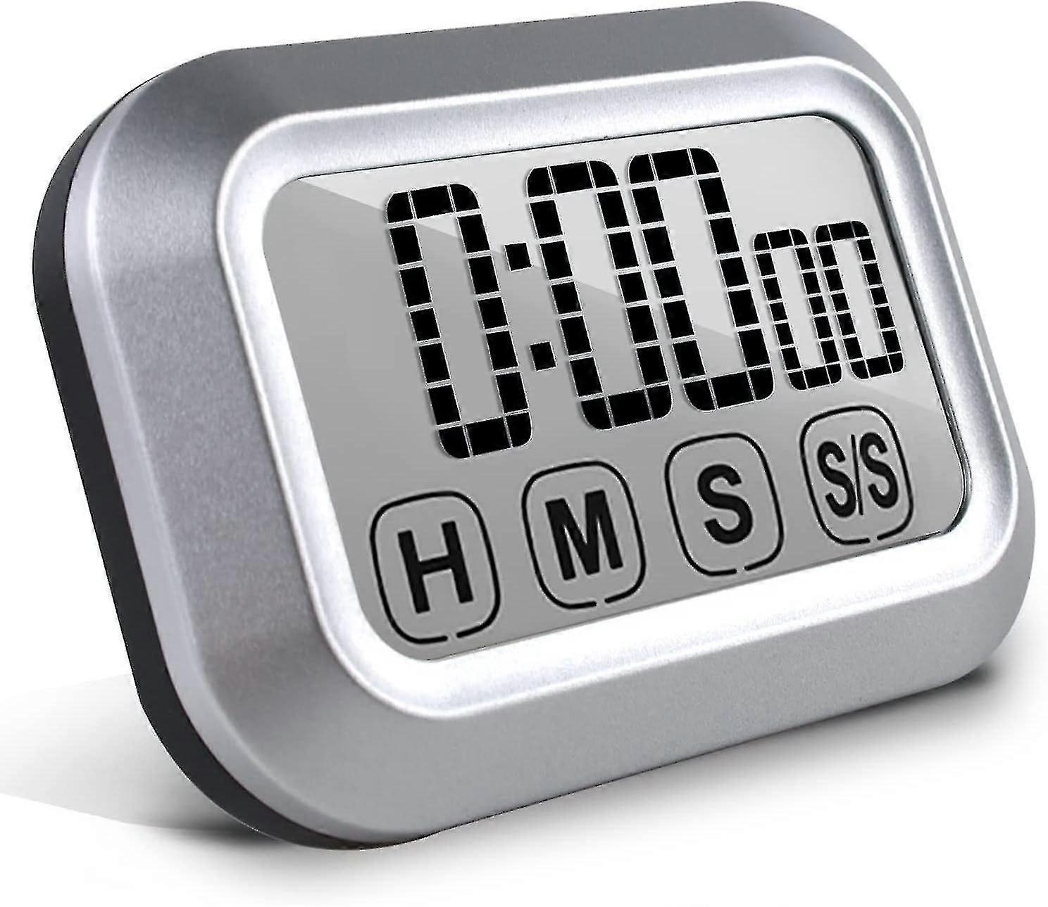 Digital Kitchen Timer Touch Screen For Cooking, Magnetic Countdown Count Up Timer With Loud Volume, Large Led Display Large Digits Timer - Easy Use Fo