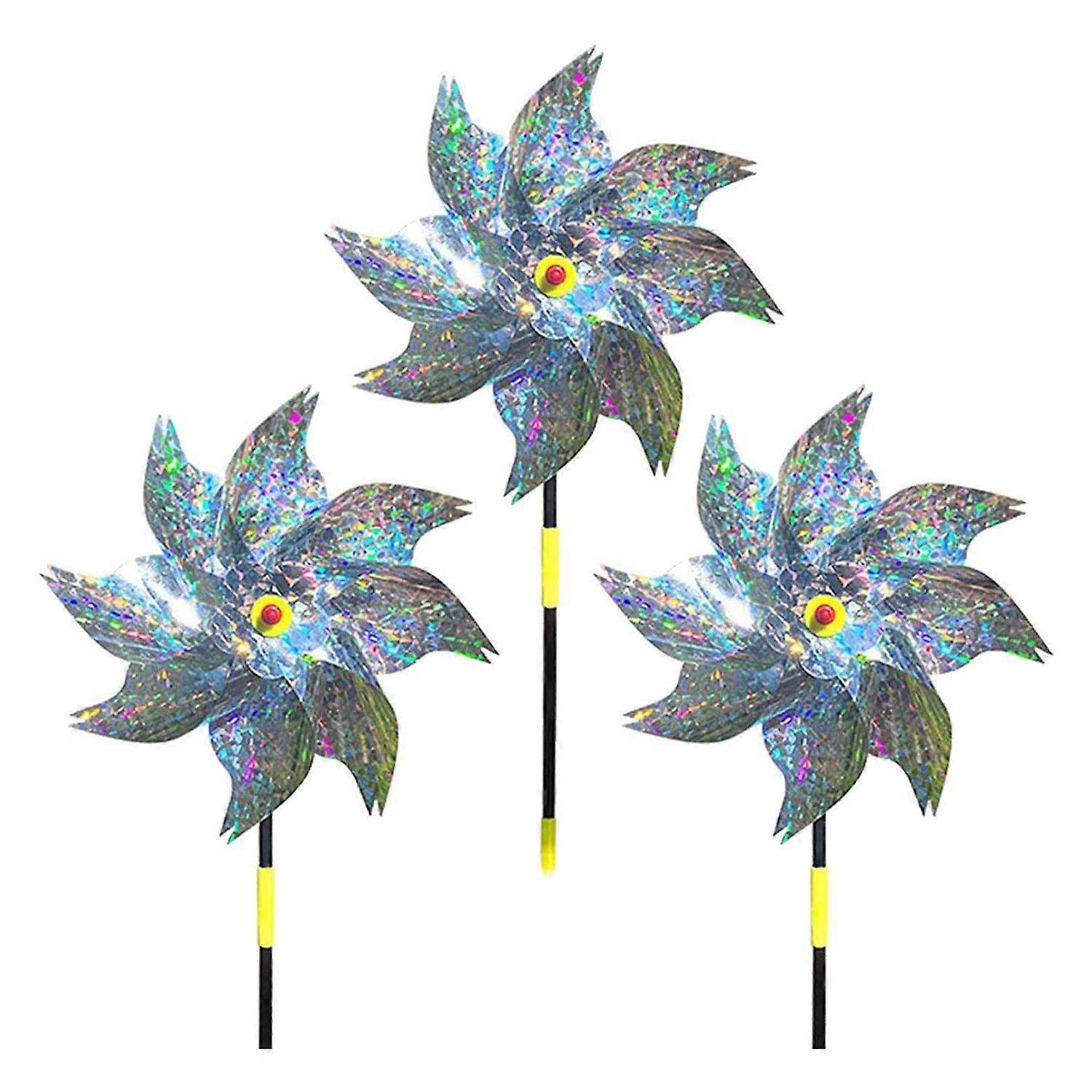 3 Pieces Windmills, Bird Repellent,Fruit Garden,Reflective , Bird Repellent, Bird Repellent, Reflec