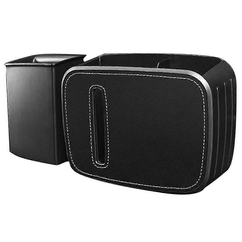 3 In 1 Car Organizer Storage Seat Back Hanging Tissue Box Trash Bin
