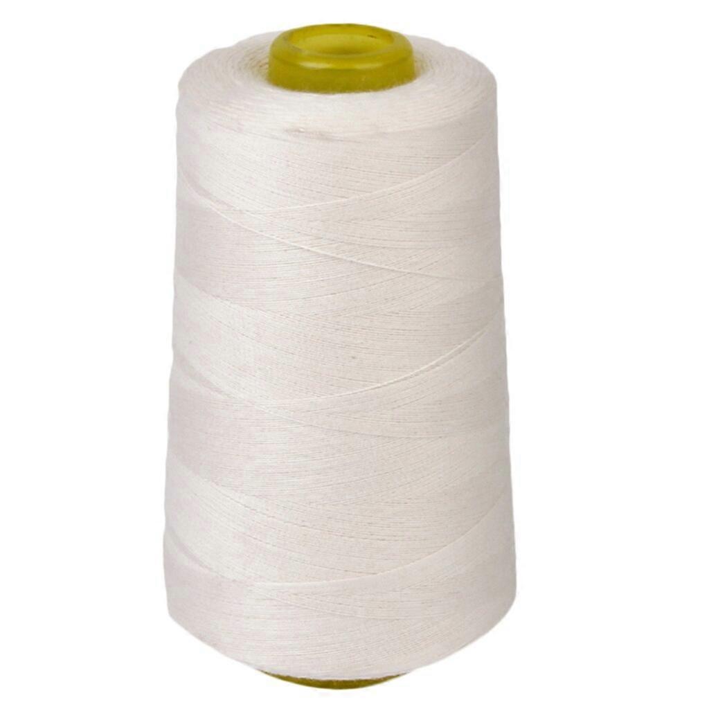 3000YdsSpool Cotton White Sewing Machine Thread 40S2 For All Purpose