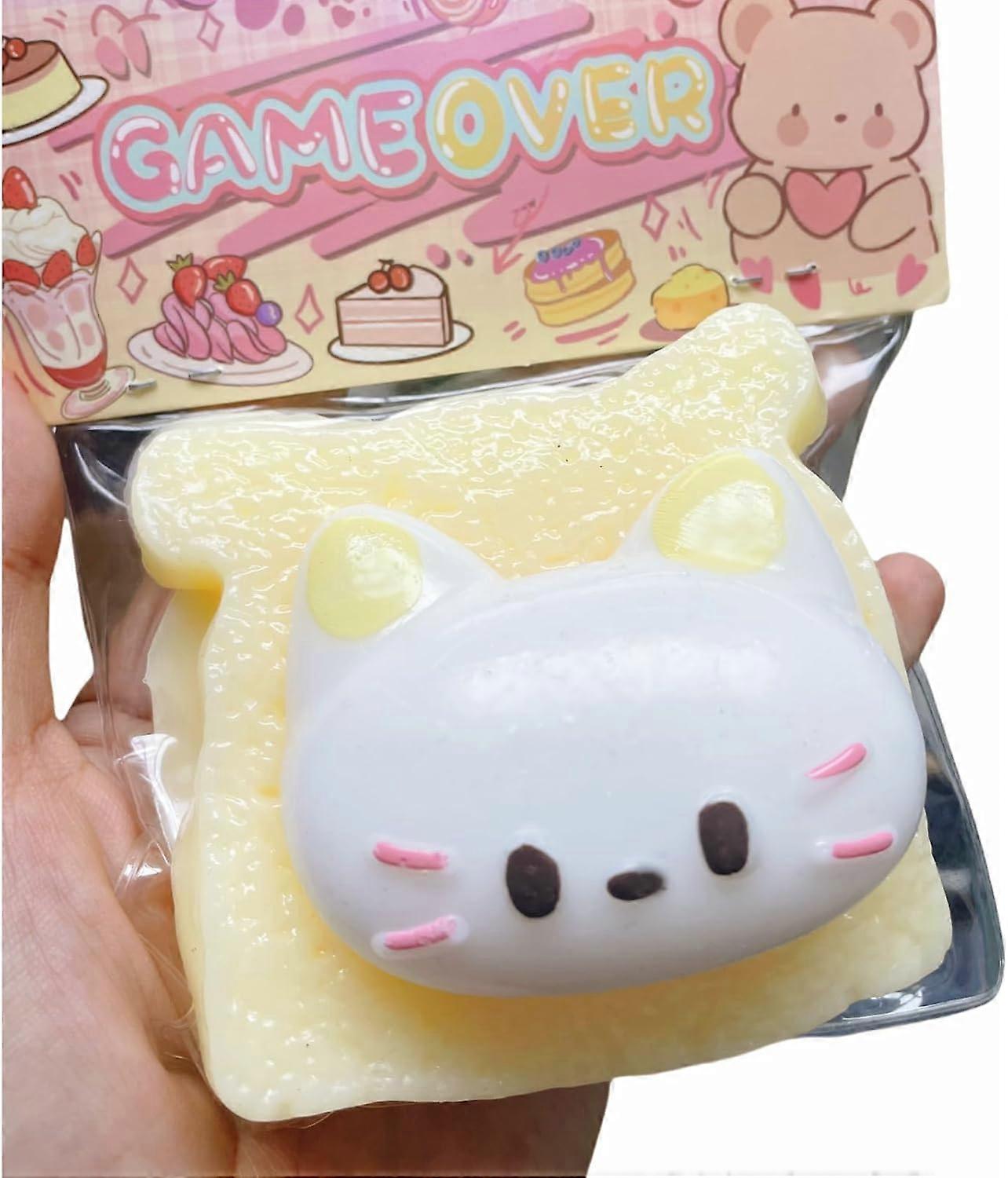 Cat Squeeze ToysKawaii Squishies PVC Sensory ToysRebound Stress Relief ToysSensory Calming Toys for Kids with Autism, ADHD