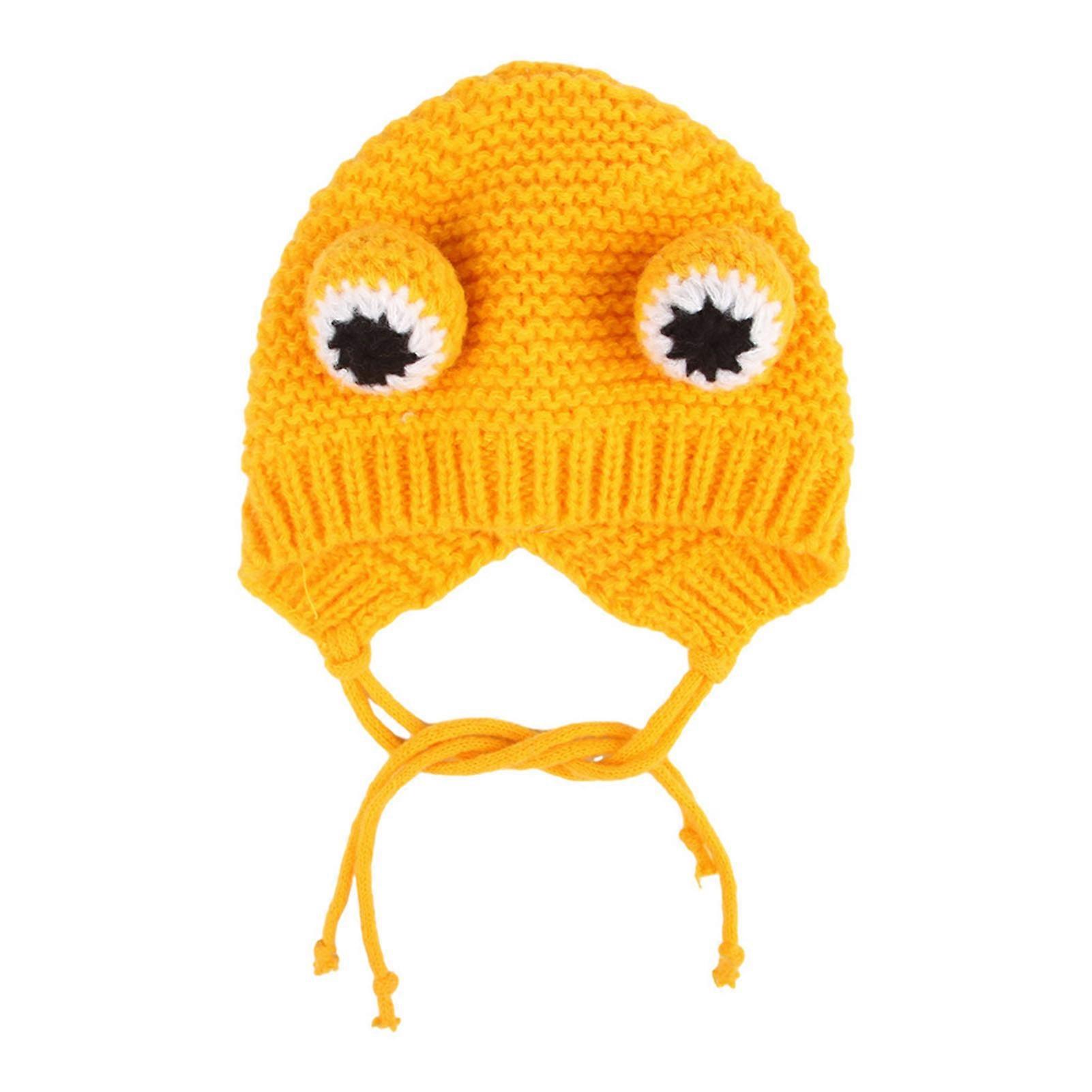 Pet Funny Frogs Eyes Head Cover Breathable Stylish Pet's Thermal Cap for Cat Dog