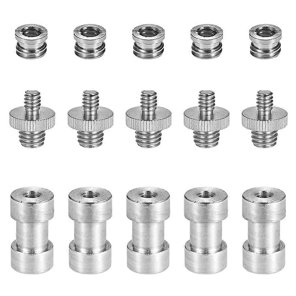 1/4"-20 to 3/8"-16 Threaded Screw Adapter Converter Female Spigot Reducer Bushing Screw Mount Set for Camera Tripod Monopod Ballhead Flash Light Stand