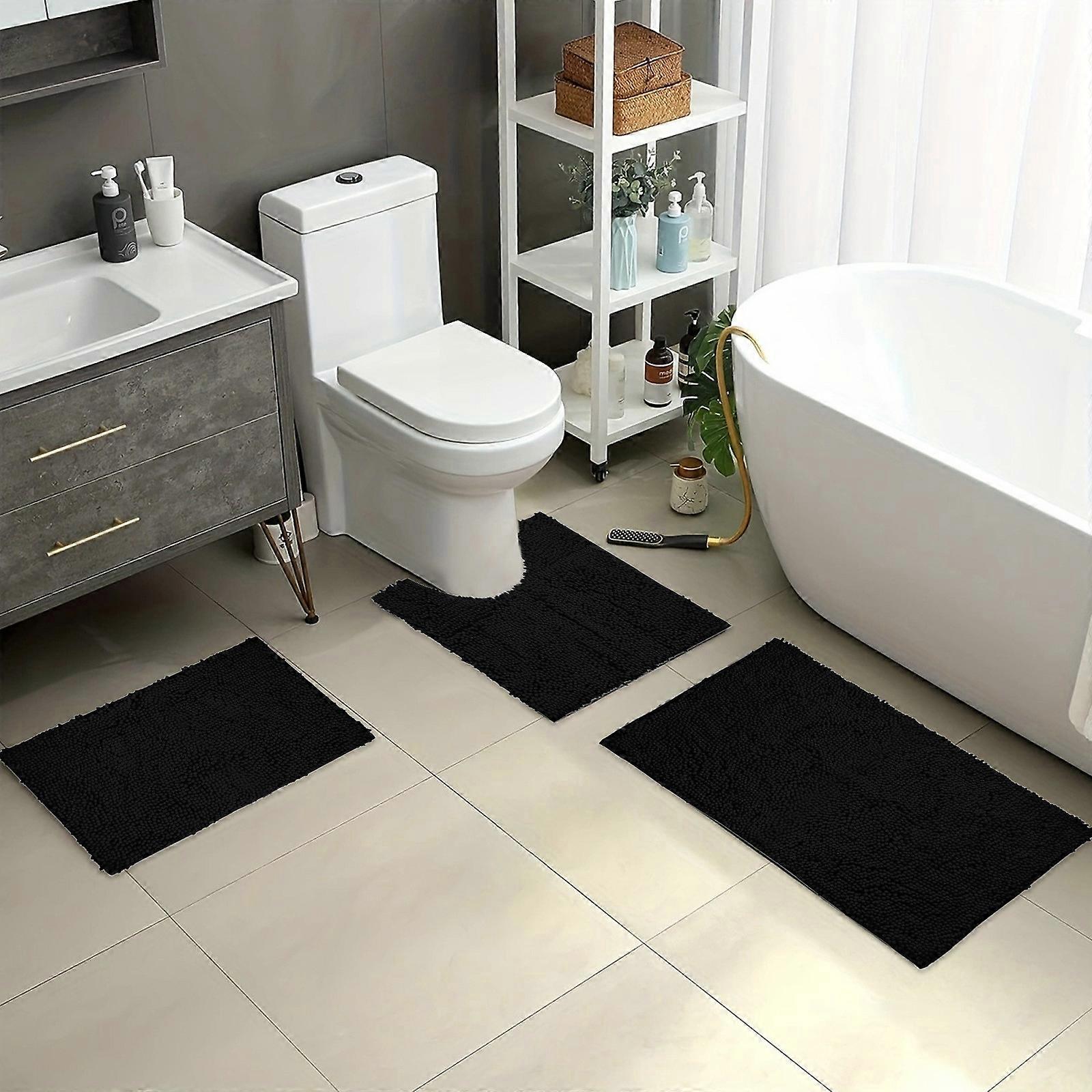 Floor Mat Bathroom Non-slip Mat Three Sets Of Water-absorbent Quick-dry Doorway Foot Mat Set FLYE1723