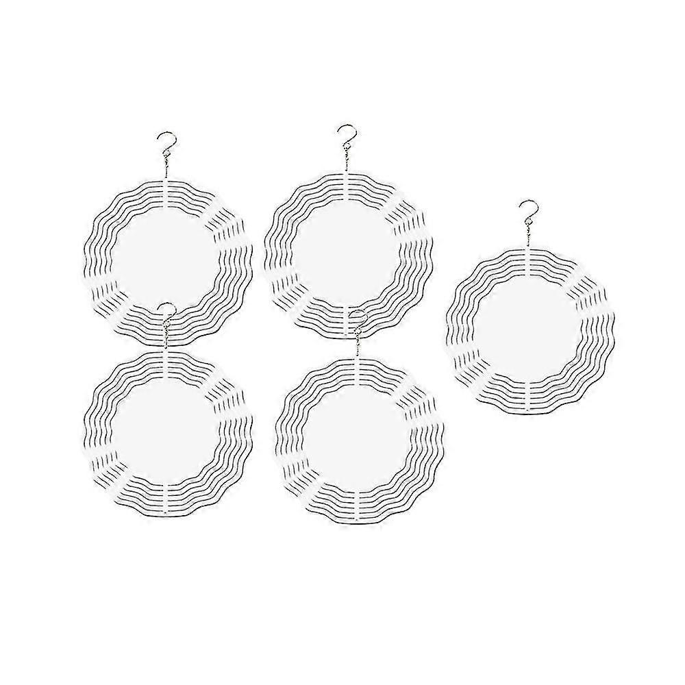 5pcs 10 Inch Sublimation Wind Spinner Blanks 3d Wind Spinners Hanging Wind Spinners For Indoor Outd