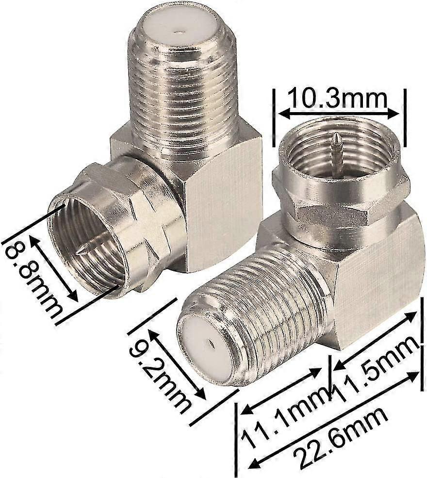 Coaxial Cable Right Angle Connector F Type Female To Male Adapter Right Angle Co