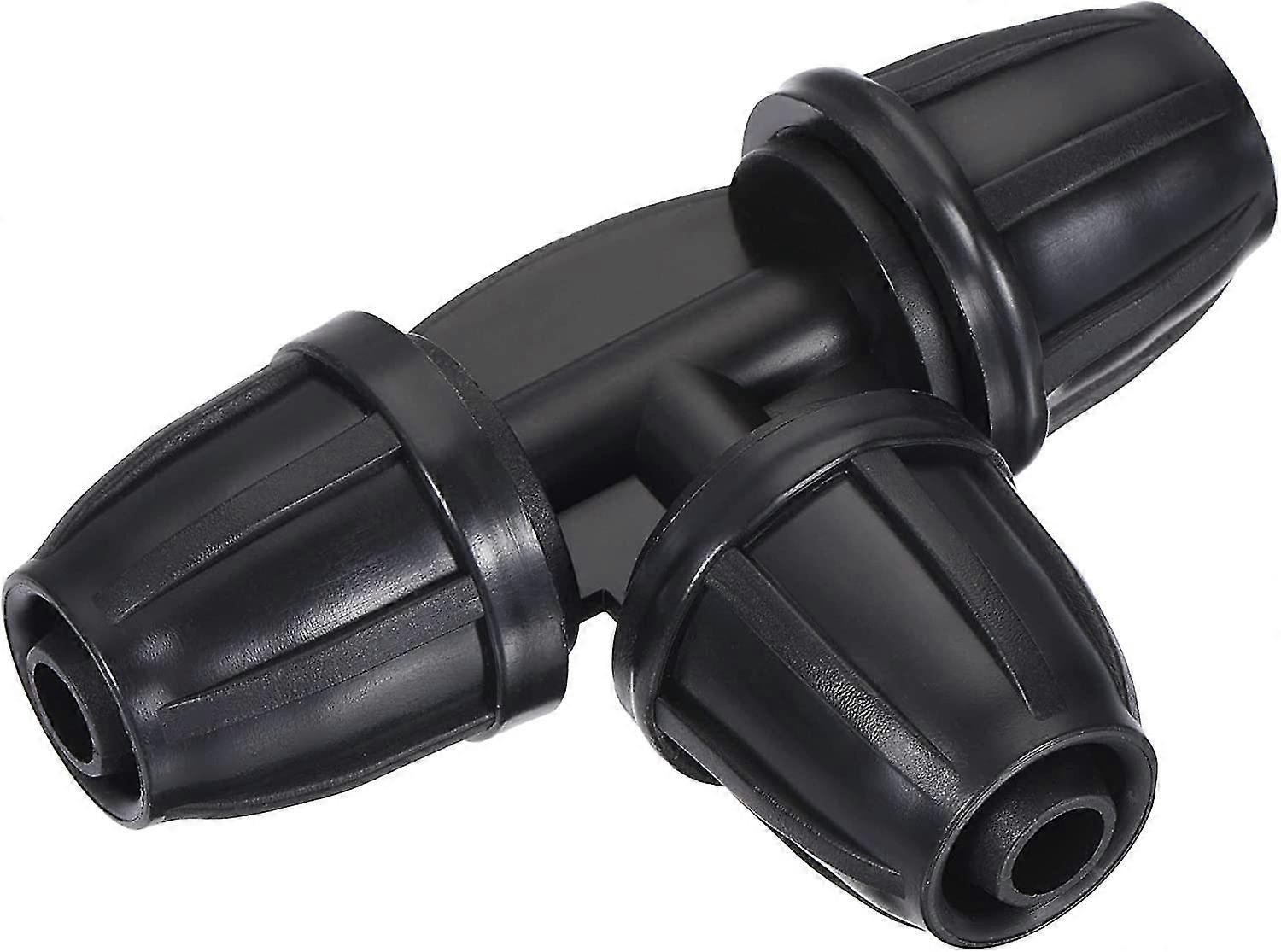 Pack Of 10 Drip Irrigation Barbed Tee 3-way Fitting 8mm/11mm Tubing For Garden Drip Tapeblack