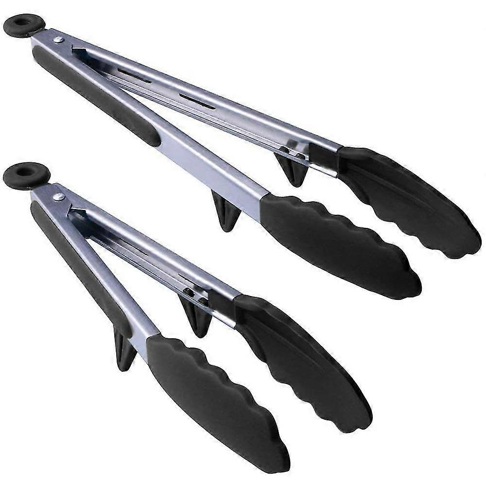 Kitchen Tongs - Stainless Steel Cooking Tongs With Silicone Tip