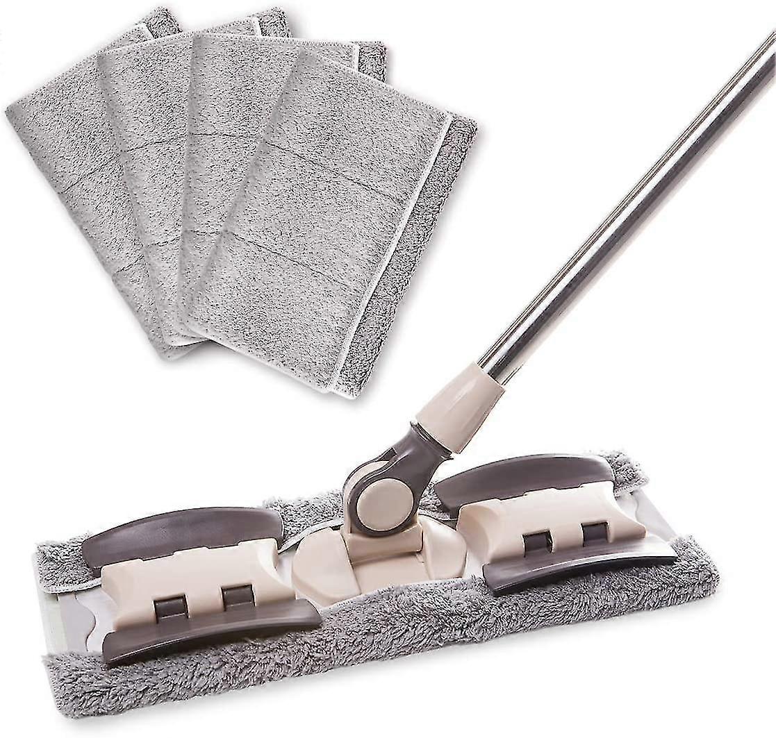 Professional Flat Floor Mops, 360 Degree Rotatable Aluminum Mop Frame, Robust