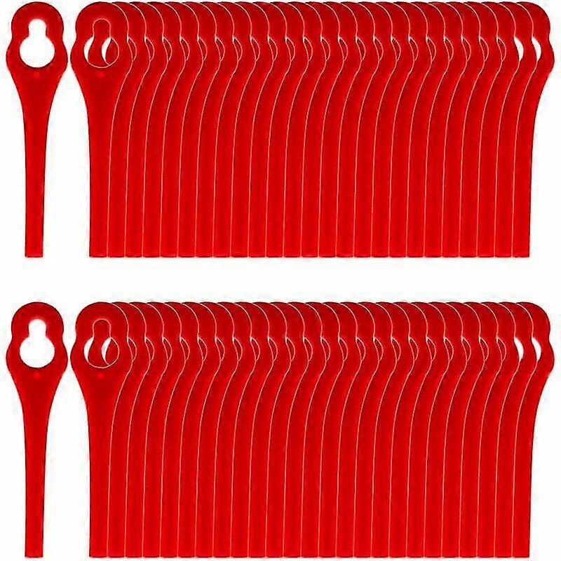L83100pcs Plastic Lawn Mower Blade Gourd Shape, L83 Red 10*5mm