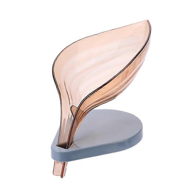 3PCS Soap Dish Holder Leaf Shape - Soap Dishes for Bathroom with Drainage, Decorative Durable Plastic Soap Dish