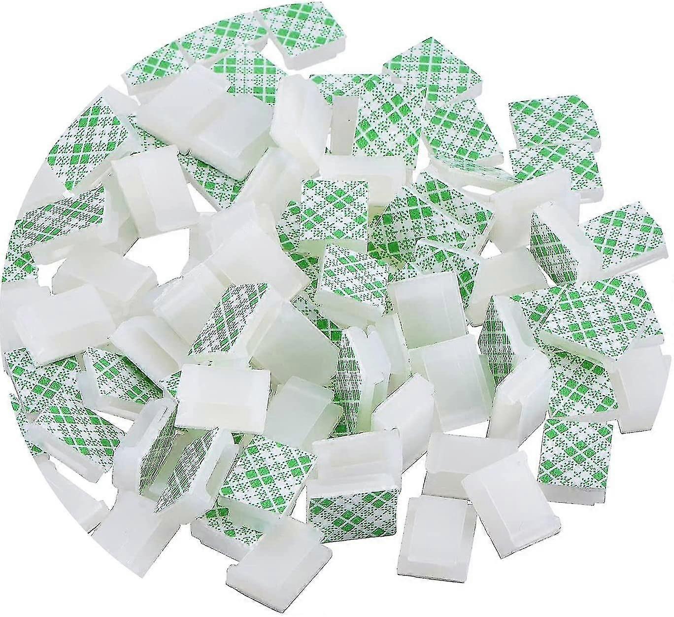 100 Pieces Self-adhesive Cable Clips Wire Clips Cable Management Cable Ties Wire