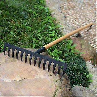 8-Tine Garden Weeding Rake Head - Heavy Duty Steel Hand Tool For Soil & Cultivating