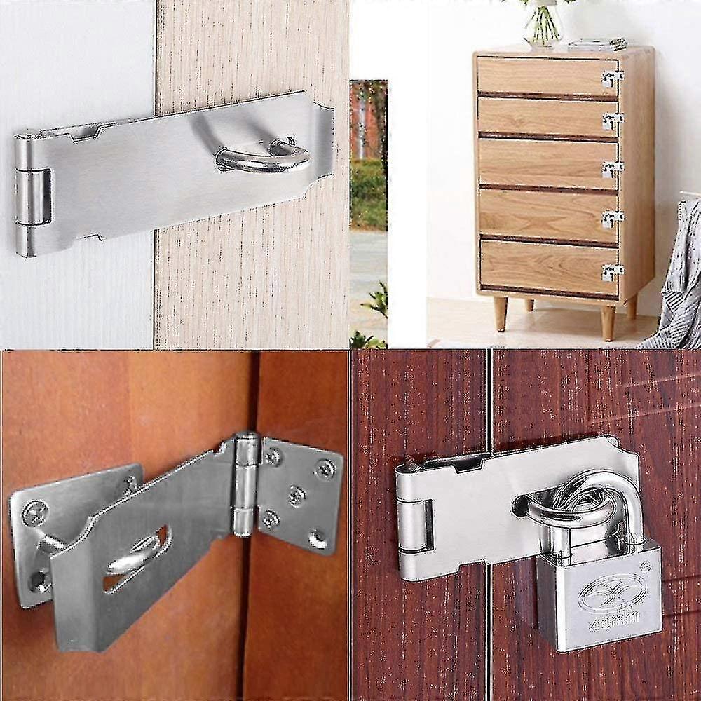 قفل المشبك ، 2 حزمة الباب مزلاج الفولاذ المقاوم للصدأ الباب قبض على قفل الباب قفل الباب مع مسامير لنافذة الباب