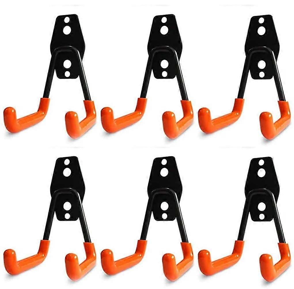 Garage Hooks ,Steel Garage Wall Hooks ,Small U Garden Storage Hooks for Organizing Power Tool,Laddy,Bulk Items (6Pcs)