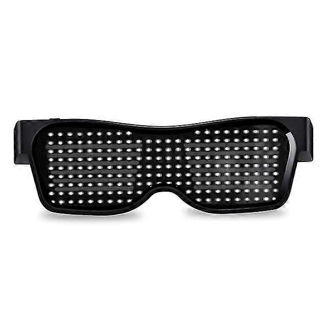 Bluetooth Led Party Glasses Customized Languages Usb Charge Flashing Luminous Eyewear Concert Sunglasses