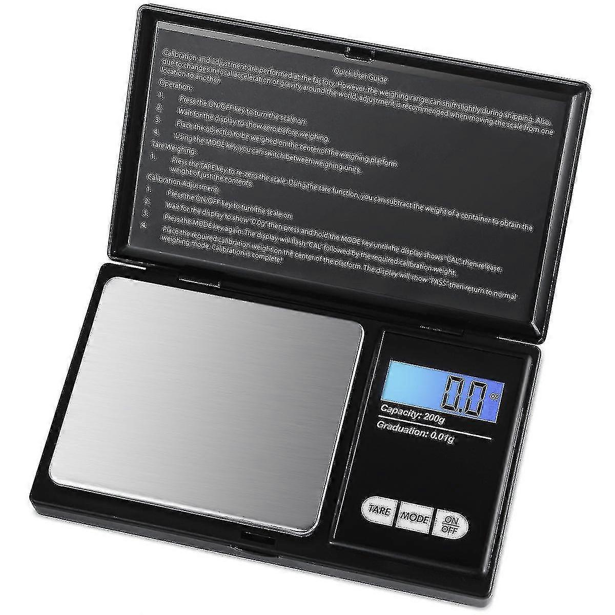 Precision Scale 0.01g, 200g/0.01g, Pocket Scale With Backlit Lcd Display, Small Jewelry Scale High Precision Kitchen Scale, Digital Scale With Tare Fu