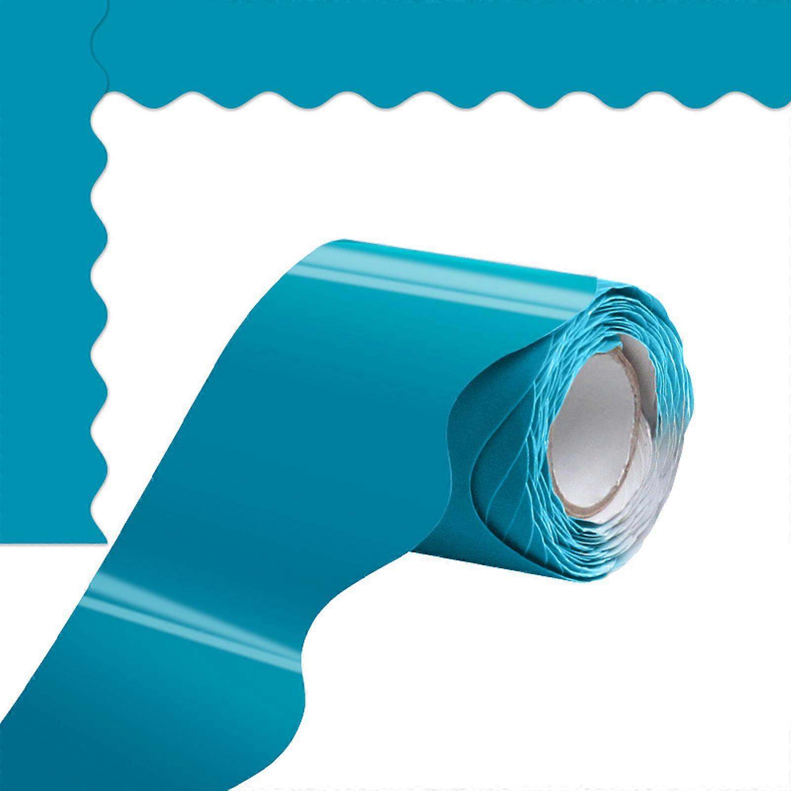 33 Feet Bulletin Board Borders, Scalloped Rolled Border Trim with Wavy Line Design for School, Classroom & Offices