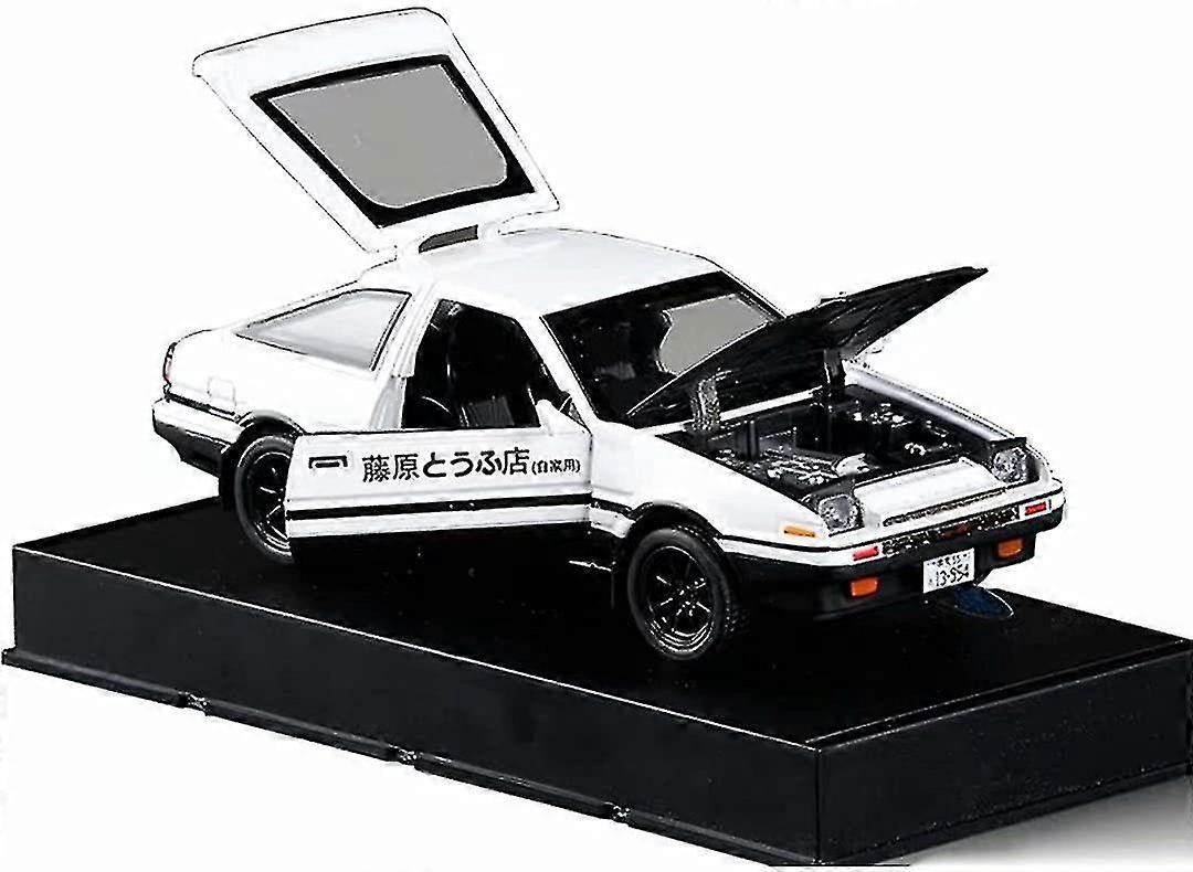 1:32 イニシャルDトヨタトゥルーノAe86合金ダイキャストカーモデル、子供と大人のためのスポーツカーのおもちゃ