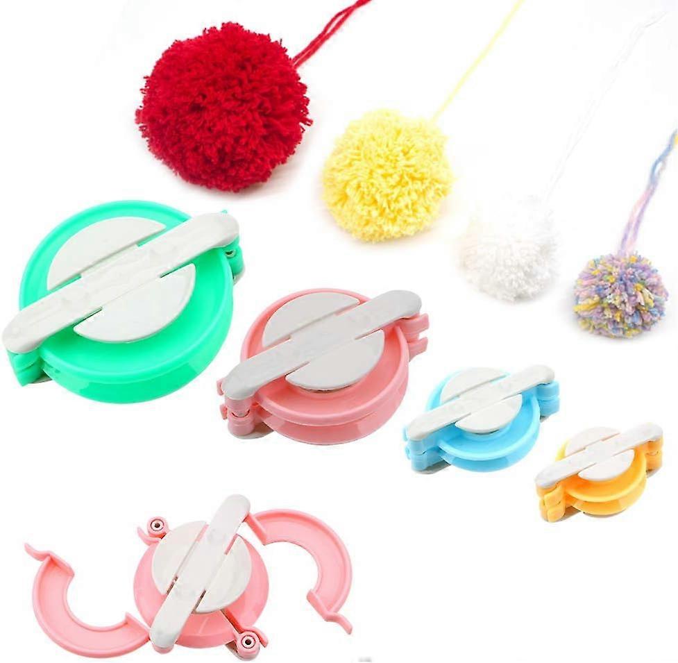 4PCS Pom Pom Maker Set - Different Sizes DIY Craft Tool